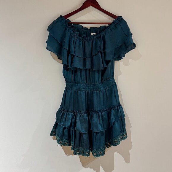 Misa Mini Dress Size S Emerald Green - Picture 1 of 4
